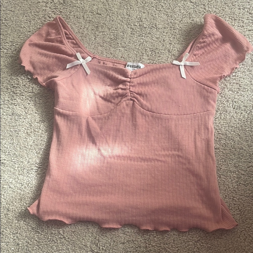 ASOS Pink Ribbed Women's Top